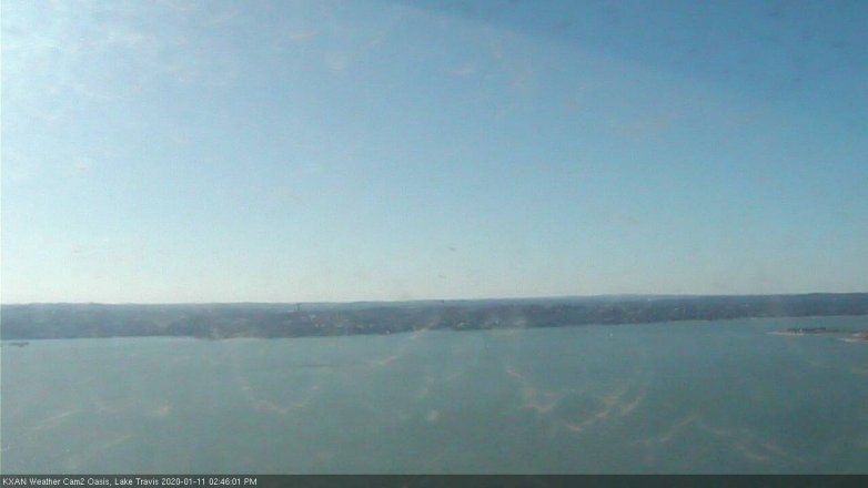 Lake Travis webcam, January 11, 2020 2:45 PM CT