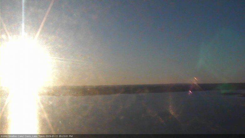 Lake Travis webcam, January 11, 2020 5:25 PM CT
