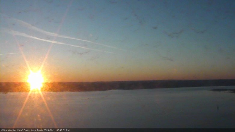 Lake Travis webcam, January 11, 2020 5:45 PM CT