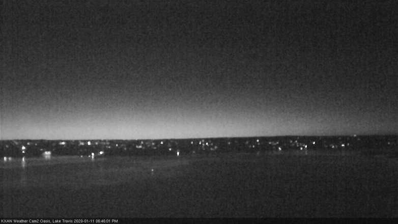 Lake Travis webcam, January 11, 2020 6:45 PM CT
