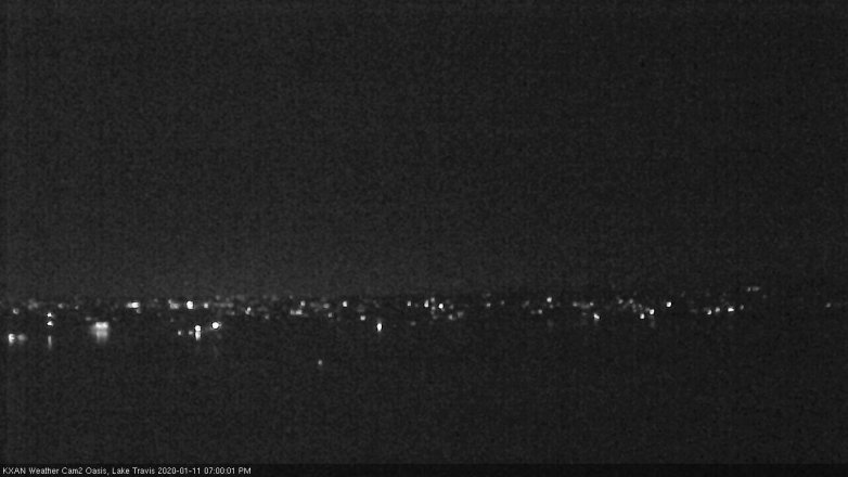 Lake Travis webcam, January 11, 2020 7:00 PM CT