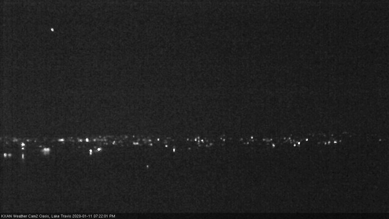 Lake Travis webcam, January 11, 2020 7:25 PM CT
