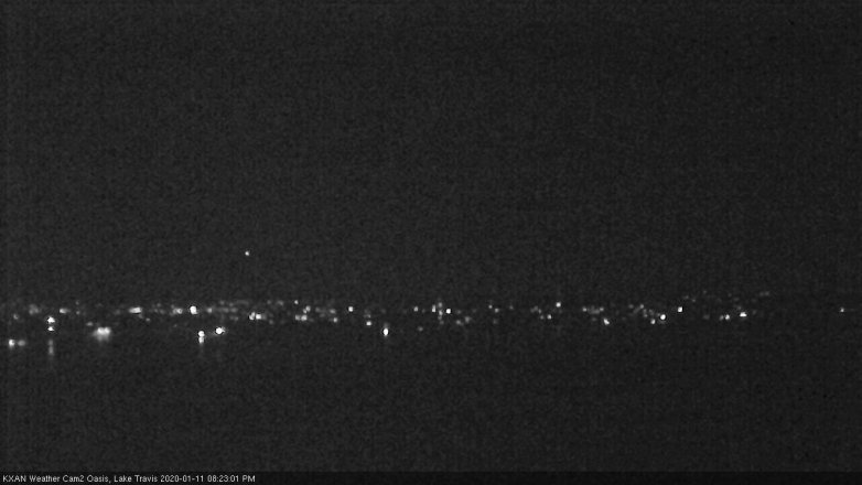Lake Travis webcam, January 11, 2020 8:25 PM CT