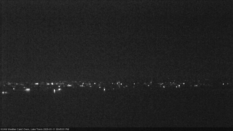 Lake Travis webcam, January 11, 2020 9:45 PM CT
