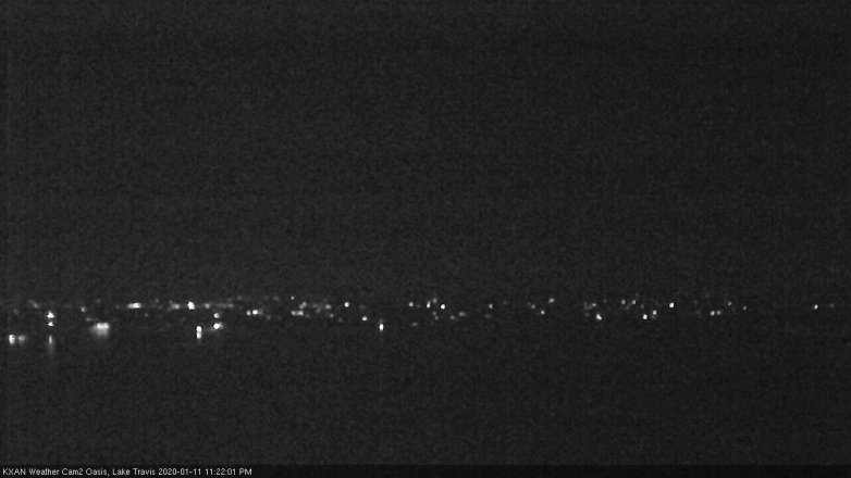 Lake Travis webcam, January 11, 2020 11:25 PM CT