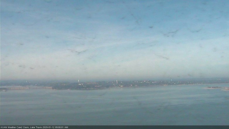 Lake Travis webcam, January 12, 2020 9:00 AM CT
