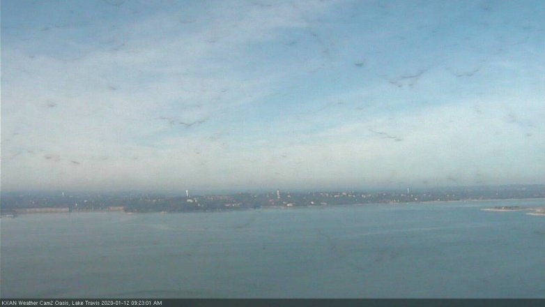 Lake Travis webcam, January 12, 2020 9:25 AM CT