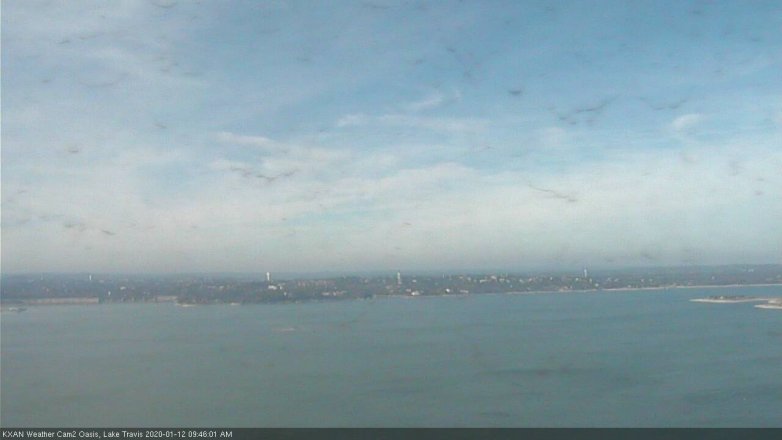 Lake Travis webcam, January 12, 2020 9:45 AM CT