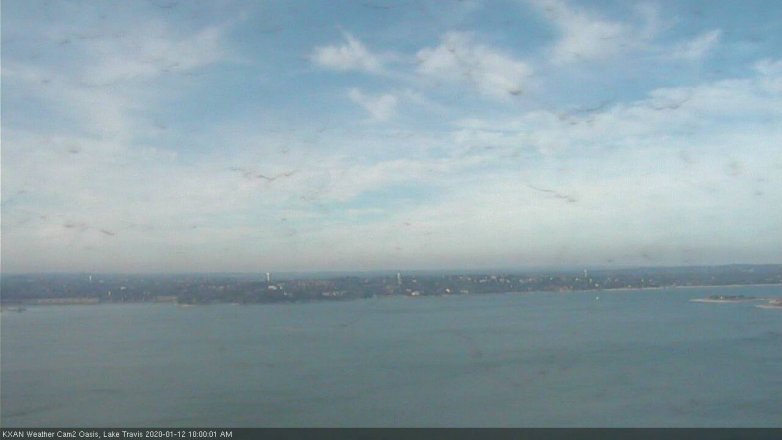 Lake Travis webcam, January 12, 2020 10:00 AM CT