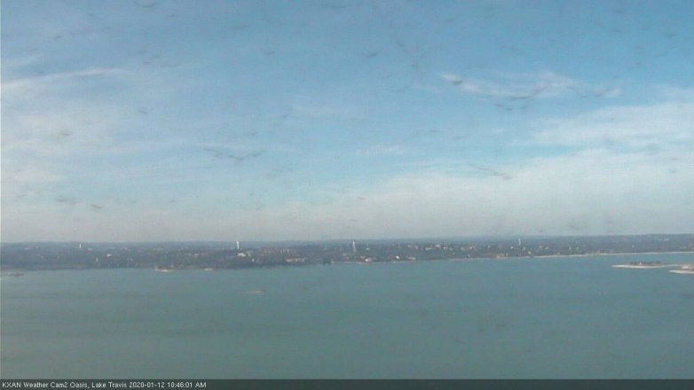 Lake Travis webcam, January 12, 2020 10:45 AM CT