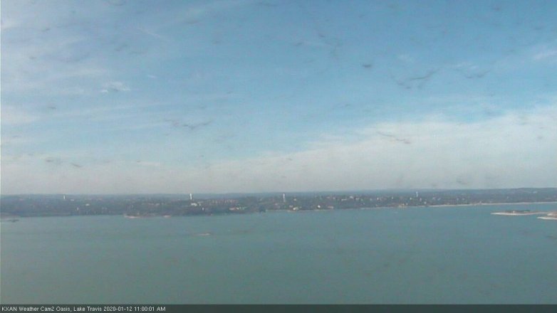 Lake Travis webcam, January 12, 2020 11:00 AM CT