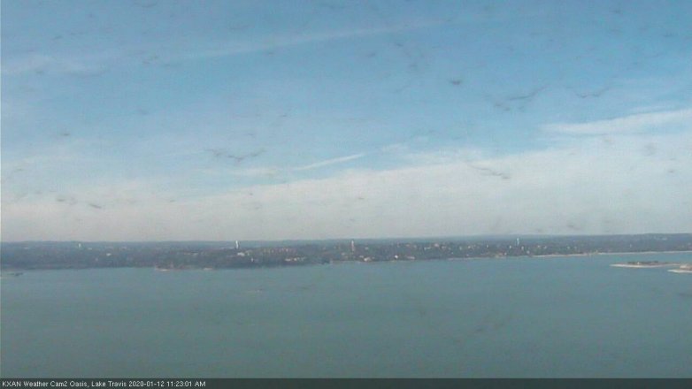 Lake Travis webcam, January 12, 2020 11:25 AM CT