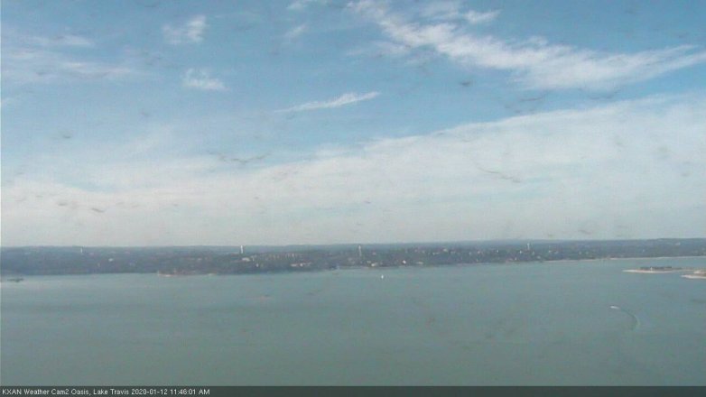 Lake Travis webcam, January 12, 2020 11:45 AM CT