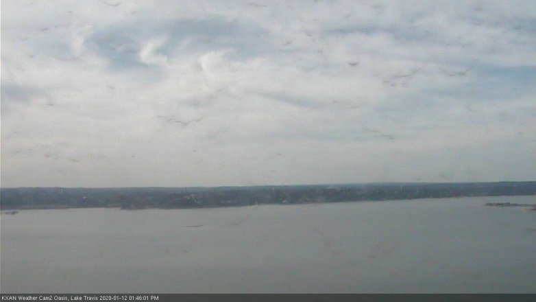 Lake Travis webcam, January 12, 2020 1:45 PM CT