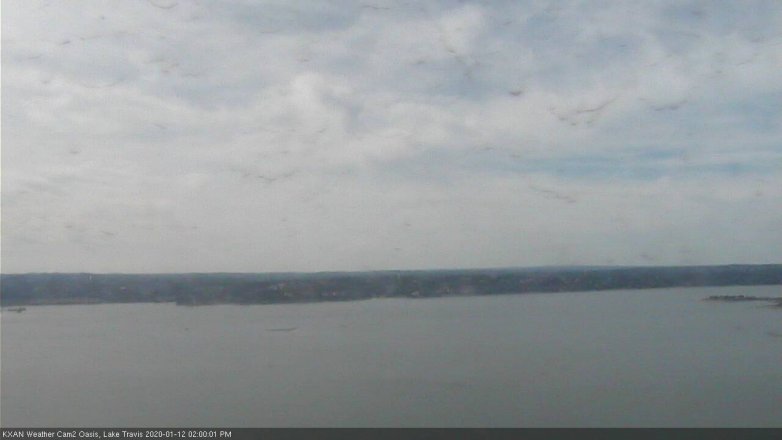 Lake Travis webcam, January 12, 2020 2:00 PM CT