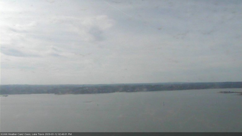 Lake Travis webcam, January 12, 2020 2:45 PM CT