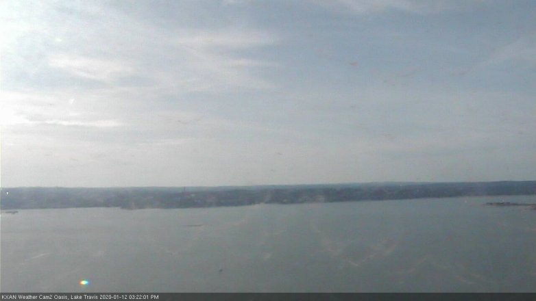 Lake Travis webcam, January 12, 2020 3:25 PM CT
