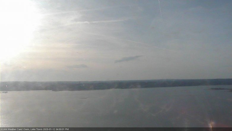 Lake Travis webcam, January 12, 2020 4:00 PM CT