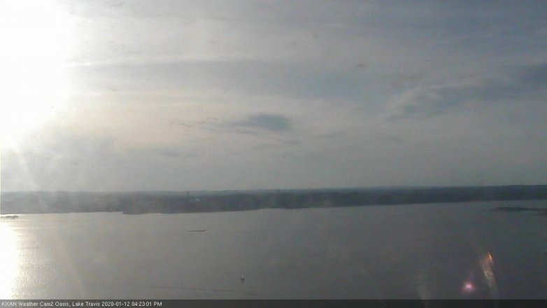 Lake Travis webcam, January 12, 2020 4:25 PM CT