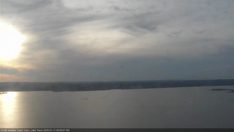 Lake Travis webcam, January 12, 2020 5:00 PM CT