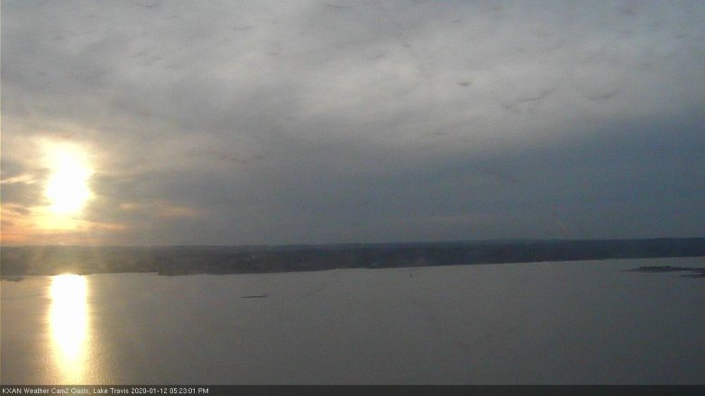 Lake Travis webcam, January 12, 2020 5:25 PM CT