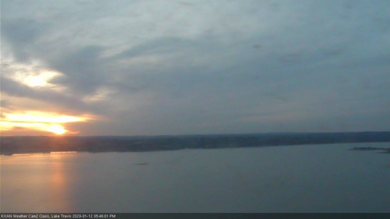 Lake Travis webcam, January 12, 2020 5:45 PM CT