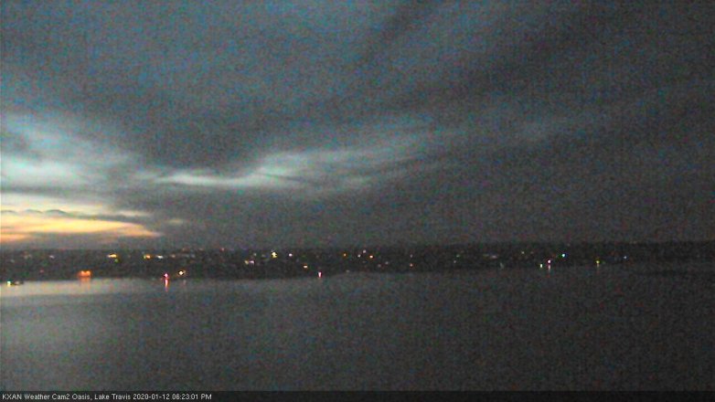 Lake Travis webcam, January 12, 2020 6:25 PM CT
