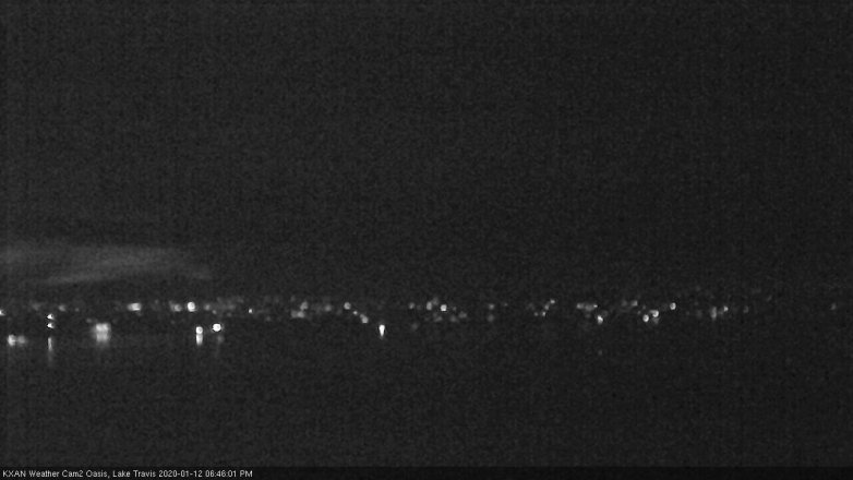 Lake Travis webcam, January 12, 2020 6:45 PM CT