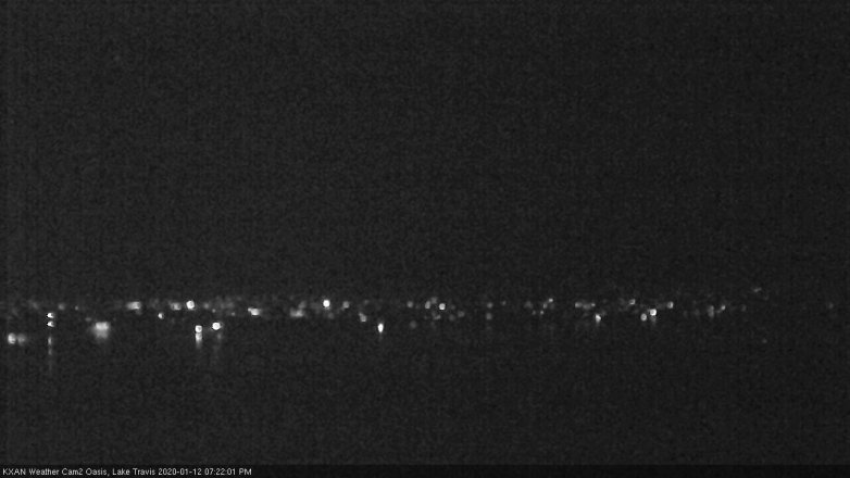 Lake Travis webcam, January 12, 2020 7:25 PM CT