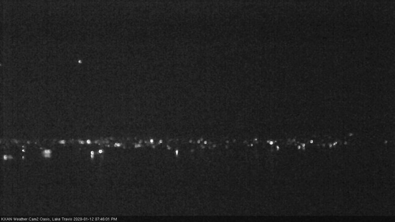 Lake Travis webcam, January 12, 2020 7:45 PM CT