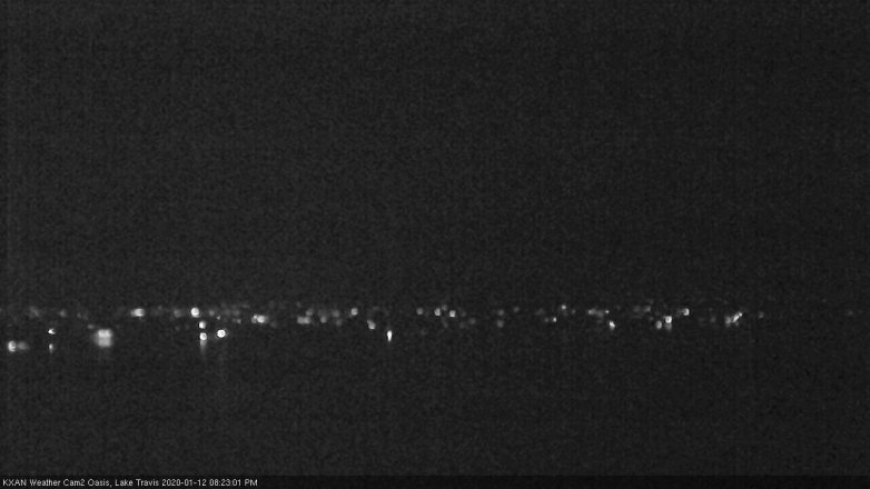 Lake Travis webcam, January 12, 2020 8:25 PM CT