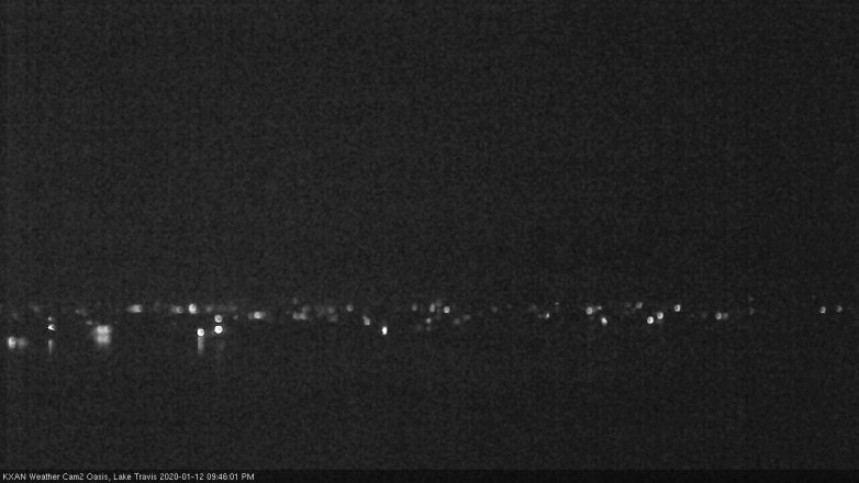 Lake Travis webcam, January 12, 2020 9:45 PM CT