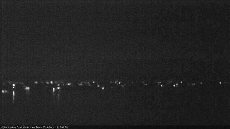 Lake Travis webcam, January 12, 2020 10:25 PM CT