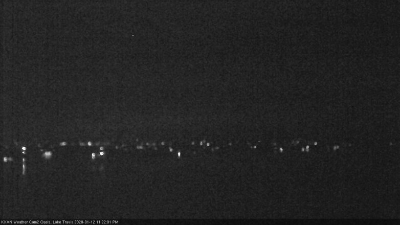 Lake Travis webcam, January 12, 2020 11:25 PM CT