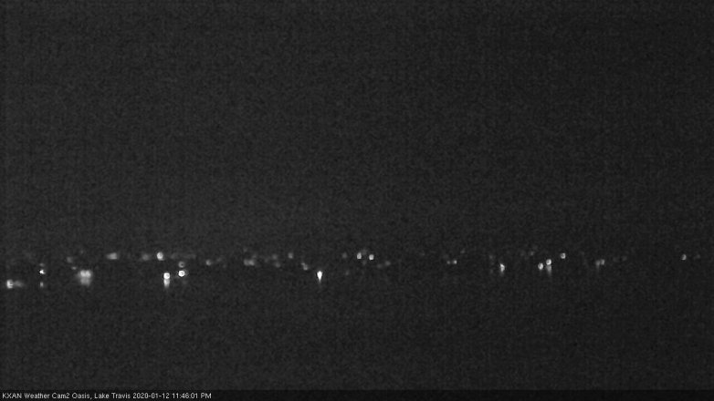 Lake Travis webcam, January 12, 2020 11:45 PM CT