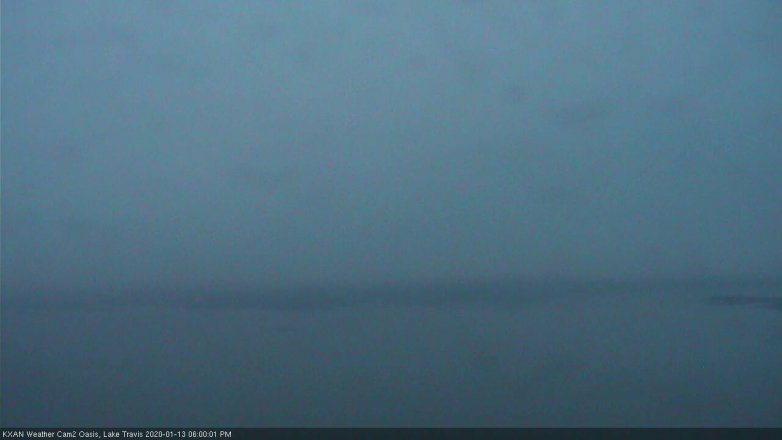Lake Travis webcam, January 13, 2020 6:00 PM CT