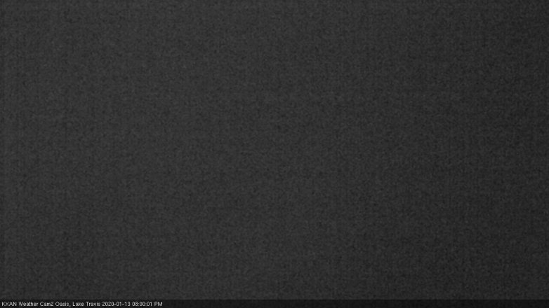Lake Travis webcam, January 13, 2020 8:00 PM CT