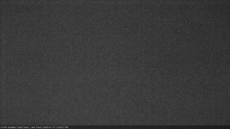 Lake Travis webcam, January 13, 2020 11:00 PM CT