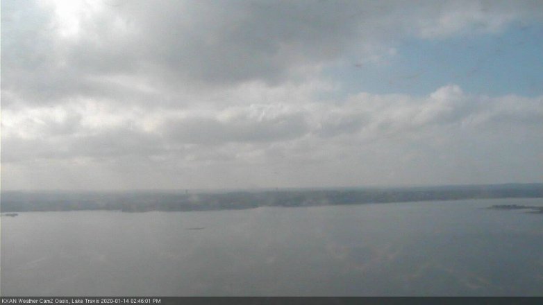 Lake Travis webcam, January 14, 2020 2:45 PM CT