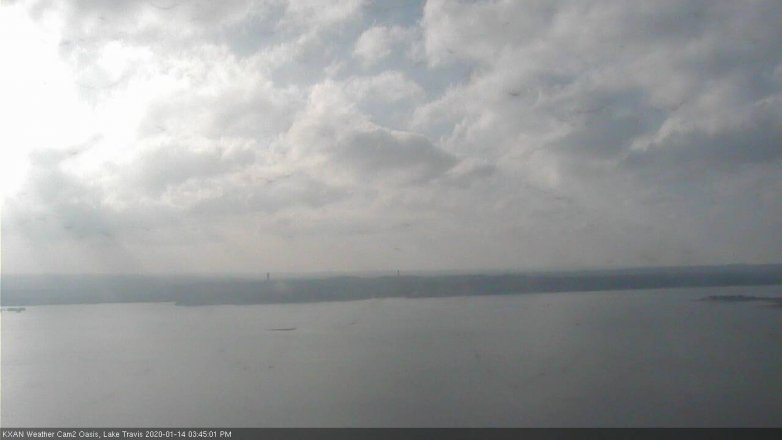 Lake Travis webcam, January 14, 2020 3:45 PM CT