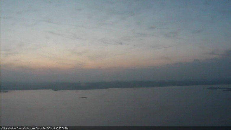 Lake Travis webcam, January 14, 2020 6:00 PM CT