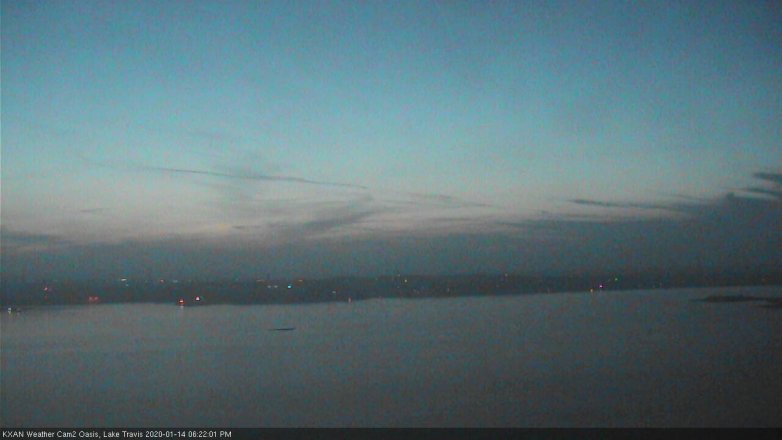 Lake Travis webcam, January 14, 2020 6:25 PM CT