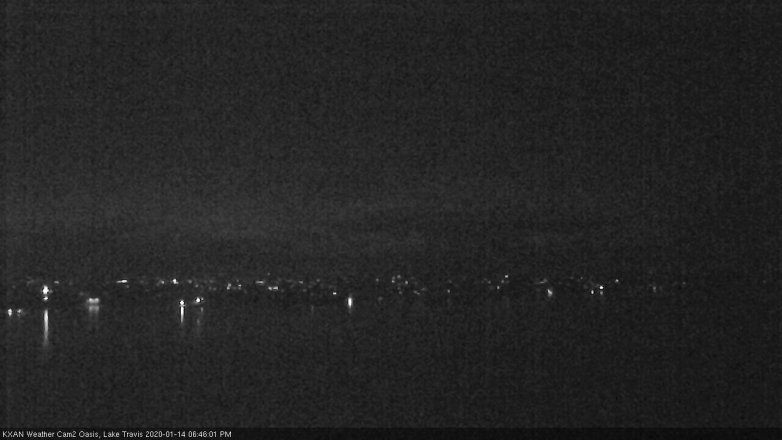 Lake Travis webcam, January 14, 2020 6:45 PM CT