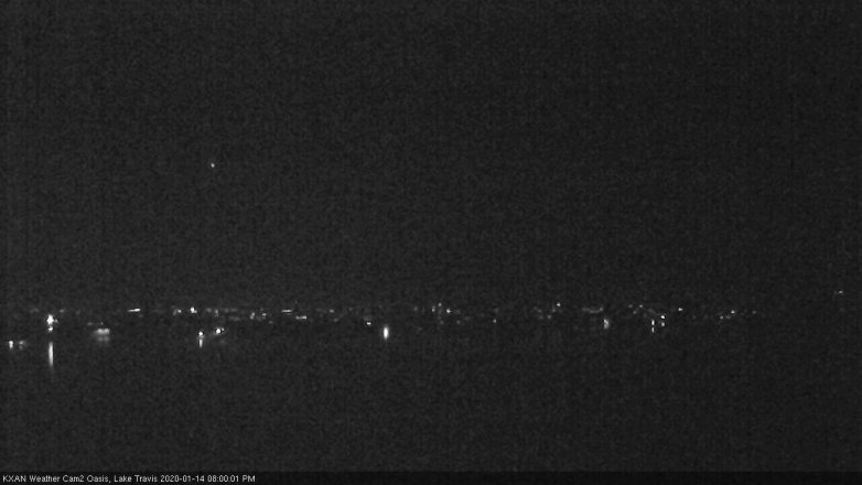 Lake Travis webcam, January 14, 2020 8:00 PM CT