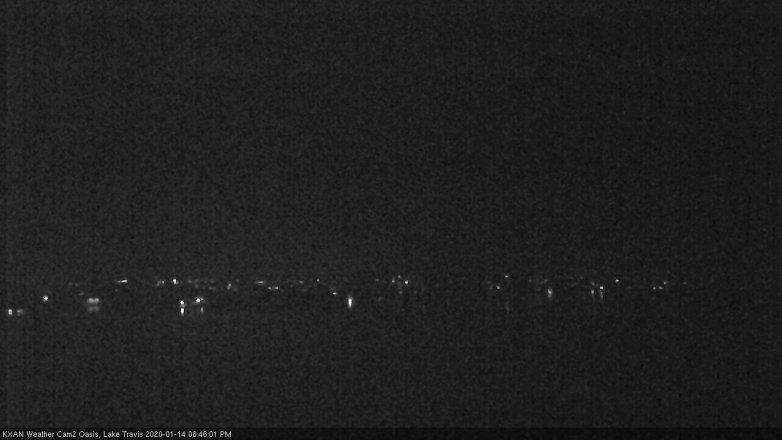 Lake Travis webcam, January 14, 2020 8:45 PM CT