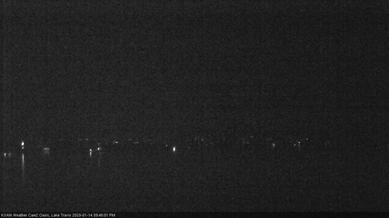 Lake Travis webcam, January 14, 2020 9:45 PM CT