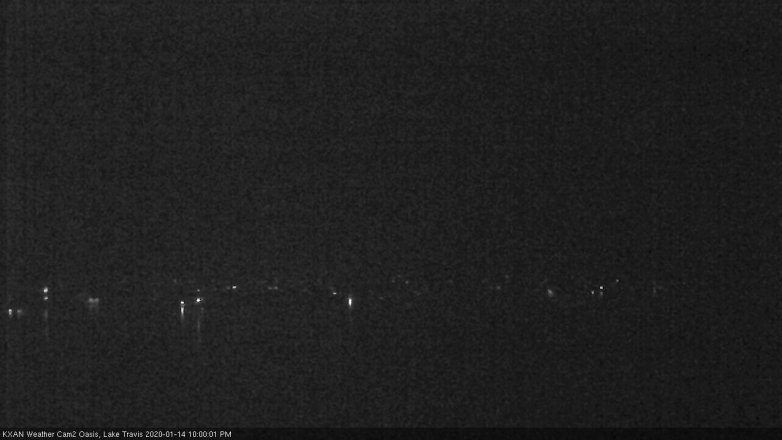 Lake Travis webcam, January 14, 2020 10:00 PM CT