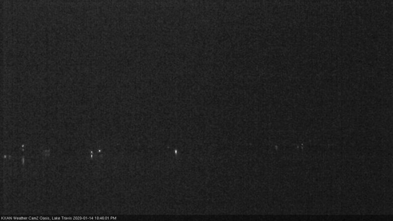 Lake Travis webcam, January 14, 2020 10:45 PM CT