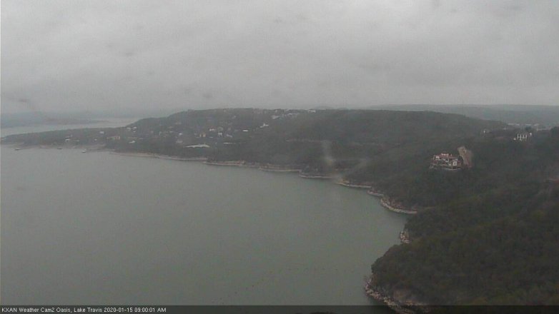 Lake Travis webcam, January 15, 2020 9:00 AM CT