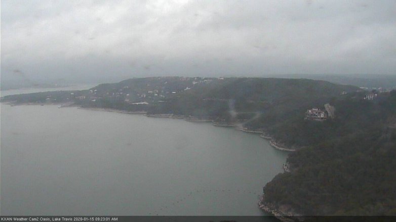 Lake Travis webcam, January 15, 2020 9:25 AM CT